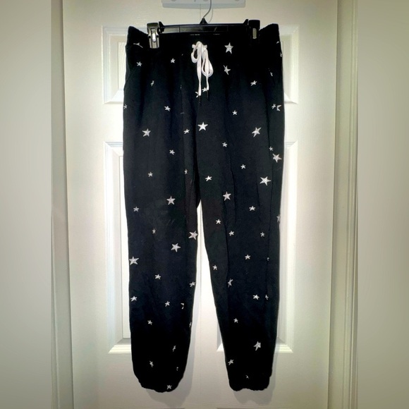 PJ Salvage Embroidered star Sleep Jogger Pants. Size M. GUC - Picture 1 of 11